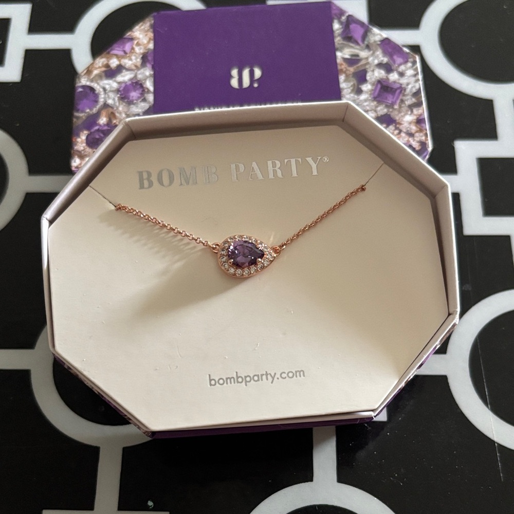 Bomb Party Necklace, Teardrop Sparkle